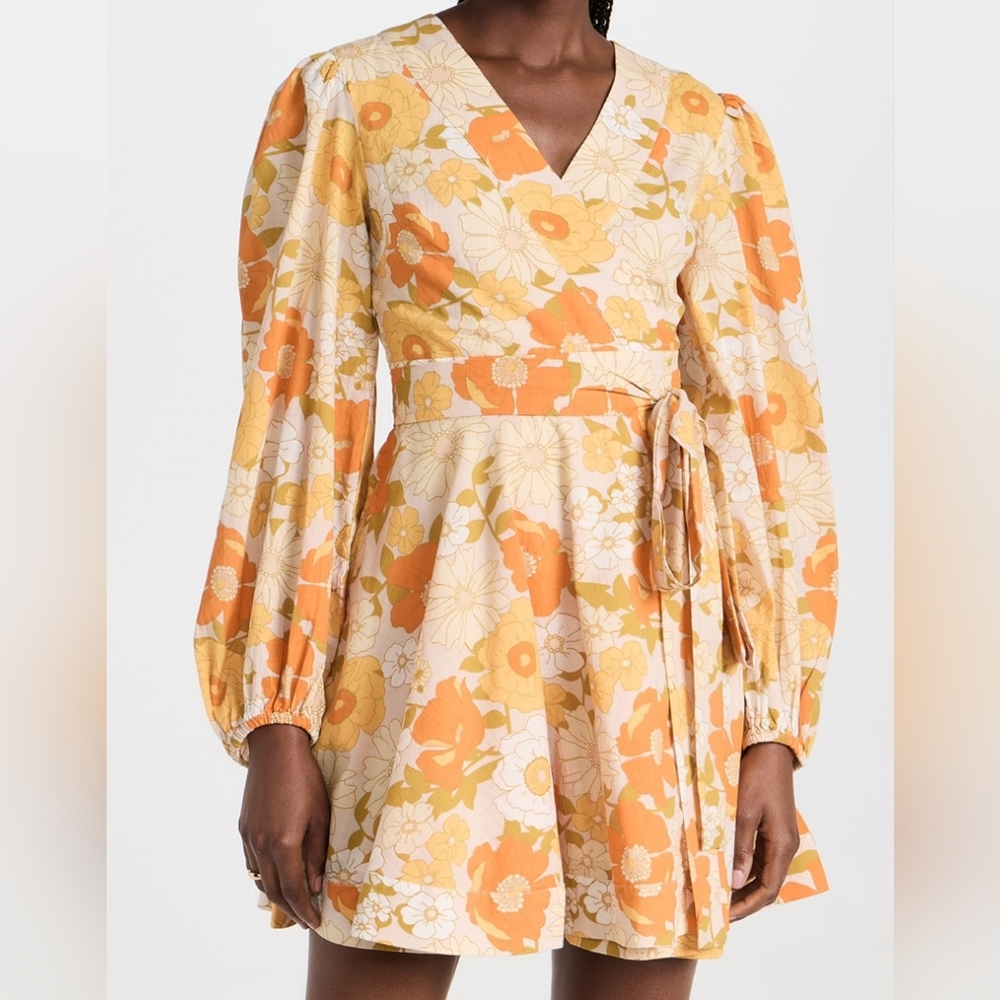 🔴SALE! MILLE NAN WRAP DRESS RETRO FLORAL. NEW